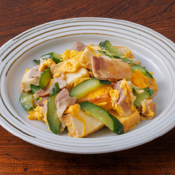 レンジできゅうりチャンプルー