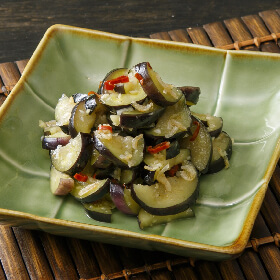 なすの中華風だしもみ