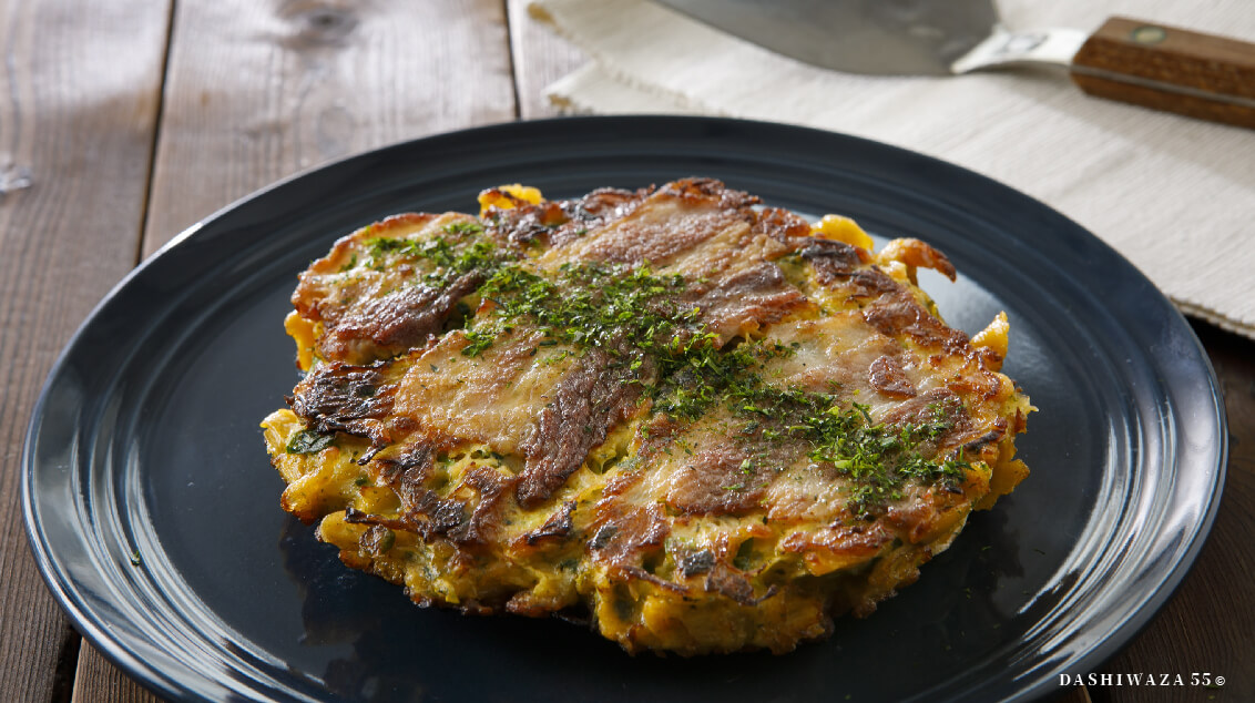 だしホットケーキミックスのふっくらお好み焼き