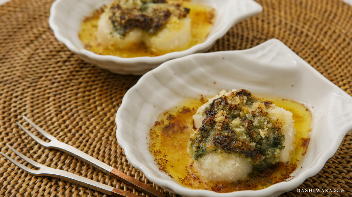 貝柱のだしバター焼き