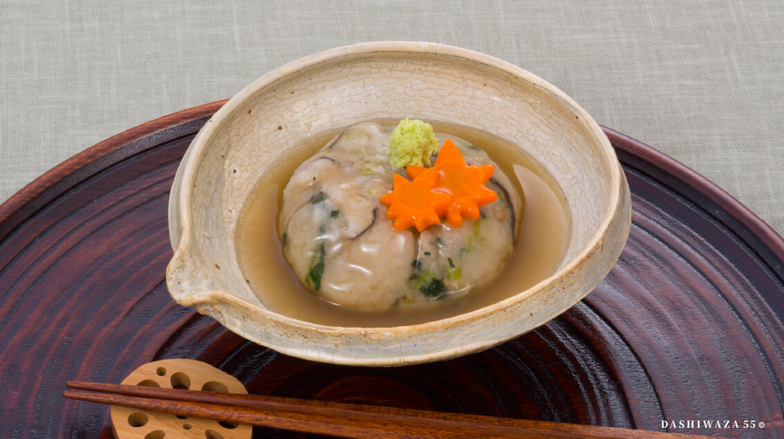 レンコンまんじゅうのだしあんかけ