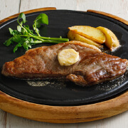 ビーフステーキのだしバターのせ