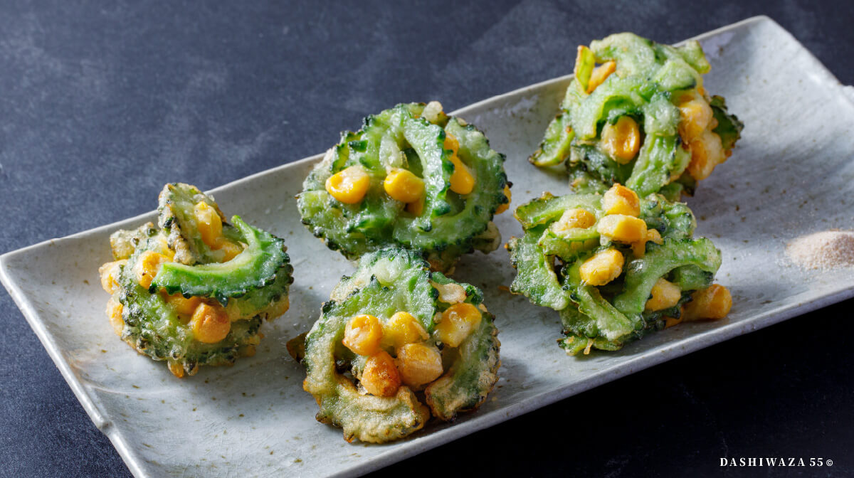 だしパラ ゴーヤーのかき揚げ