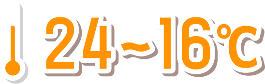 24°C~16°C